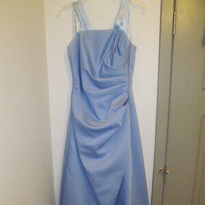 Blue Long Formal Dress and Shrug Size 6 Roberta Bridal Wedding Prom Evening Wear